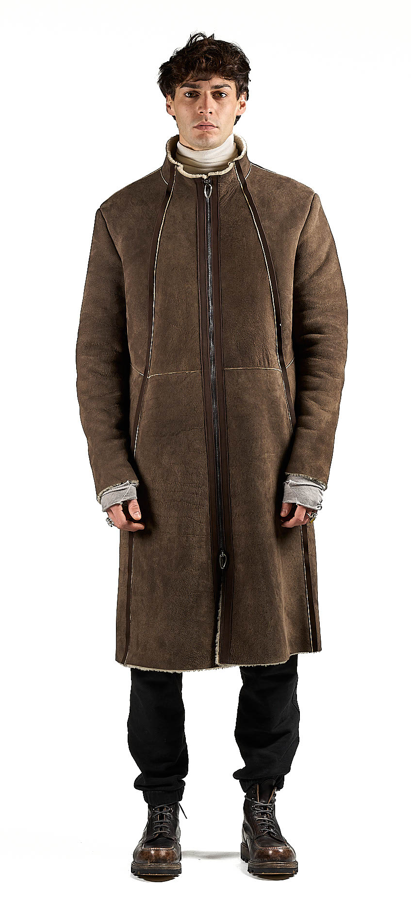 DANIELE BASTA LEATHER AND SILVER JACKET 
